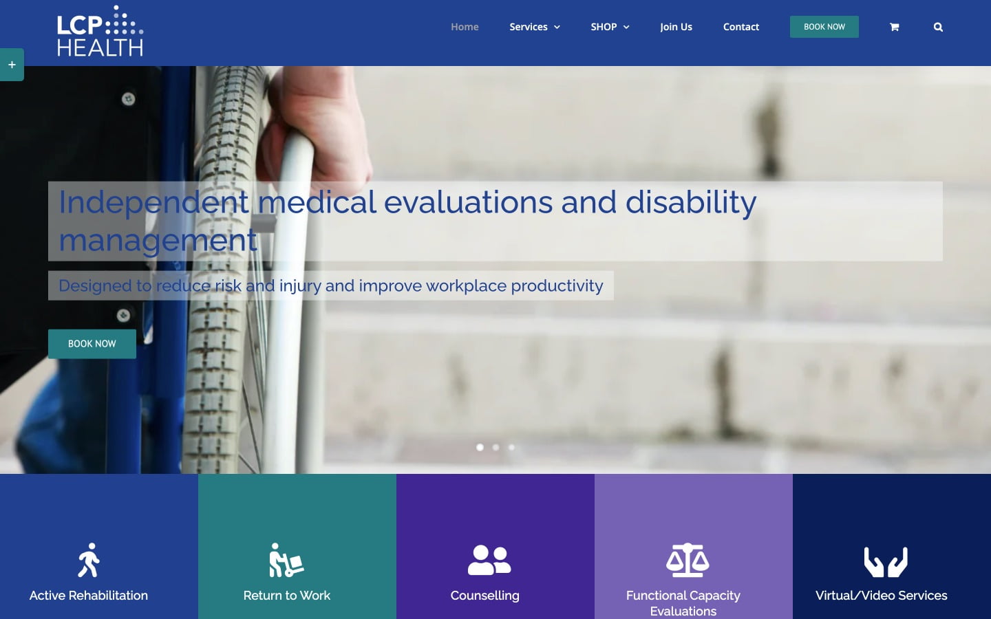LCP Health Website Screenshot | Creative Elements Consulting